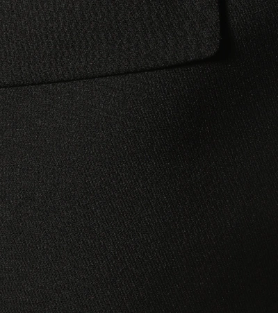Shop Mugler High-rise Wool Miniskirt In Black