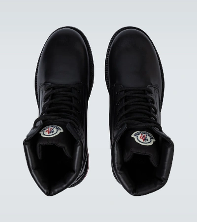 Shop Moncler Vancouver Tricolored-sole Boots In Black