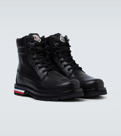 Shop Moncler Vancouver Tricolored-sole Boots In Black