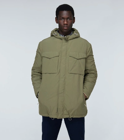 Shop Brunello Cucinelli Technical Fabric Parka In Green