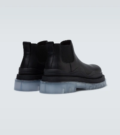 Shop Bottega Veneta Bv Tire Leather Boots In Black