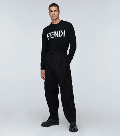 Oamc Colonel Wool Pants In Black