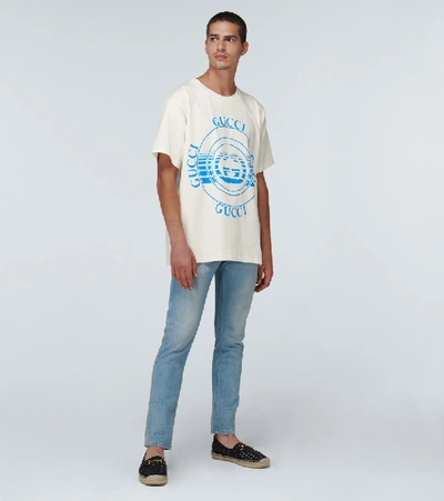 Shop Gucci Disk Oversized T-shirt In White