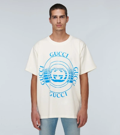 Shop Gucci Disk Oversized T-shirt In White