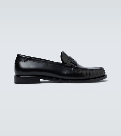 Shop Saint Laurent Twenty 15 Penny Loafers In Black