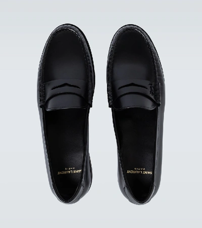 Shop Saint Laurent Twenty 15 Penny Loafers In Black