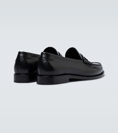 Shop Saint Laurent Twenty 15 Penny Loafers In Black