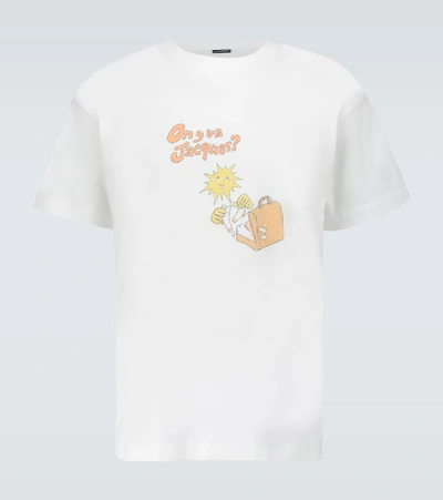 Shop Jacquemus Le T-shirt Jacques T-shirt In White