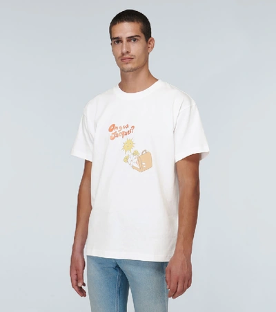 Shop Jacquemus Le T-shirt Jacques T-shirt In White