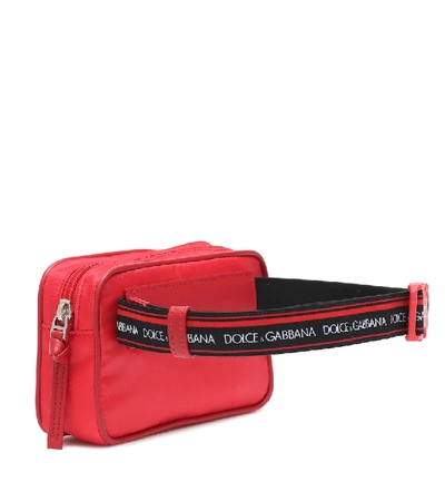 Shop Dolce & Gabbana Appliquéd Belt Bag In Red