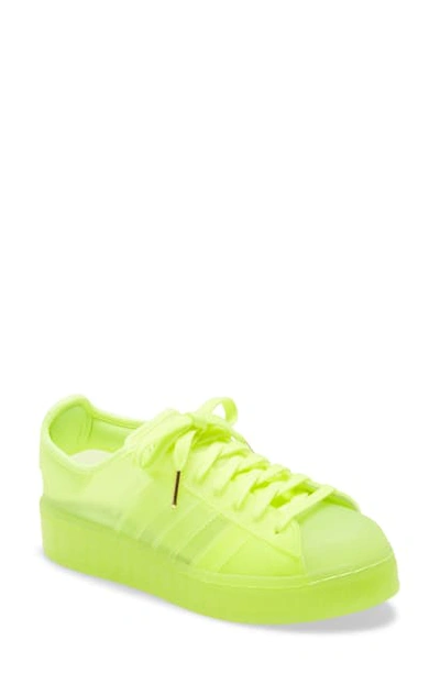 Shop Adidas Originals Superstar Jelly Platform Sneaker In Yellow/ Yellow/ White