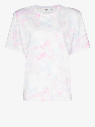 Shop The Frankie Shop Jeanette Tie-dye Padded T-shirt In Blue