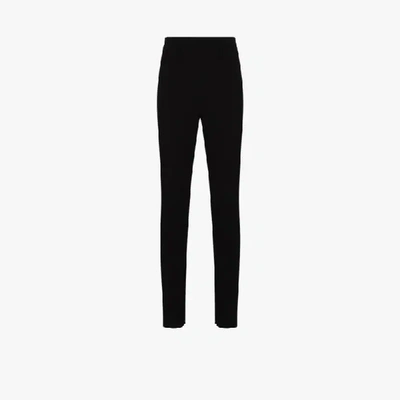 Shop Magda Butrym High Waist Slim Wool Trousers In Black