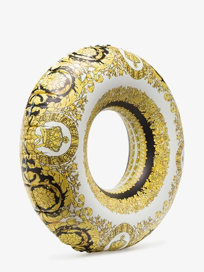 Shop Versace Multicoloured I Love Baroque Inflatable Ring In Yellow