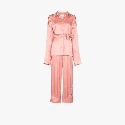 Shop Sleeper Belted Pyjamas In Pink