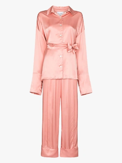 Shop Sleeper Belted Pyjamas In Pink