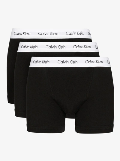 Shop Calvin Klein Underwear Black Cotton Boxer Briefs Set