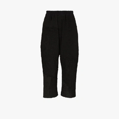 Shop By Walid Gerald Cropped Crêpe Trousers In Black