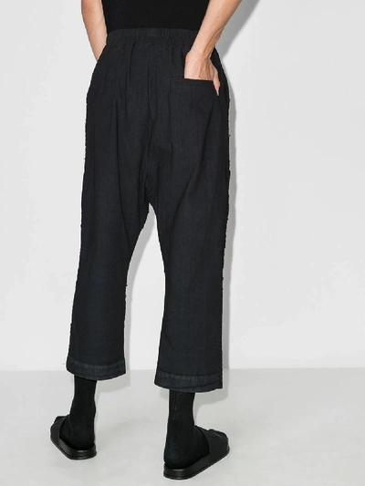 Shop By Walid Gerald Cropped Crêpe Trousers In Black