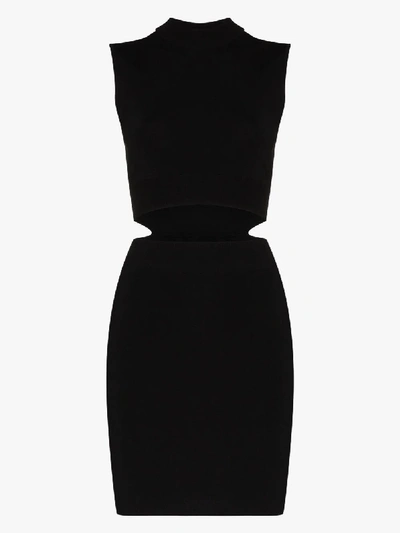 Shop Gauge81 Cutout High Neck Mini Dress In Black