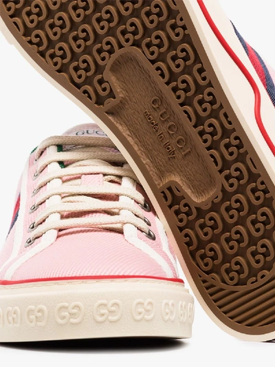 Shop Gucci Pink Tennis 1977 Canvas Sneakers