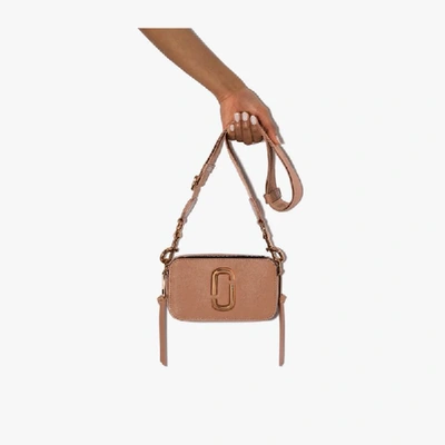 Shop Marc Jacobs Pink Snapshot Leather Cross Body Bag