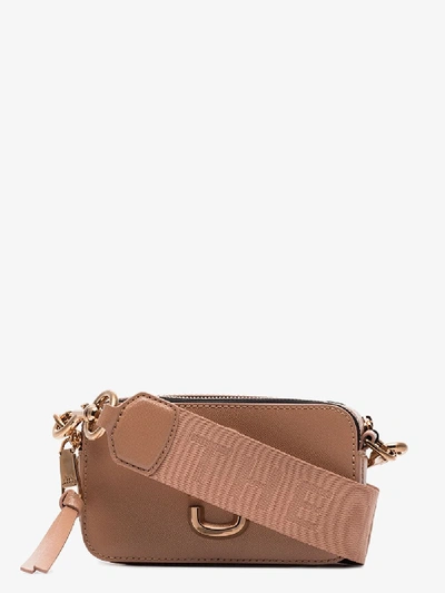 Shop Marc Jacobs Pink Snapshot Leather Cross Body Bag