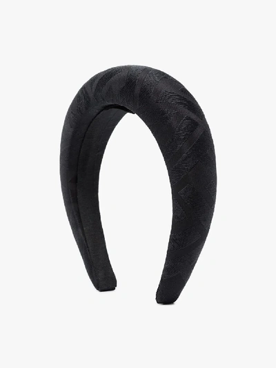 Shop Fendi Haarband Mit Ff-logo In Black