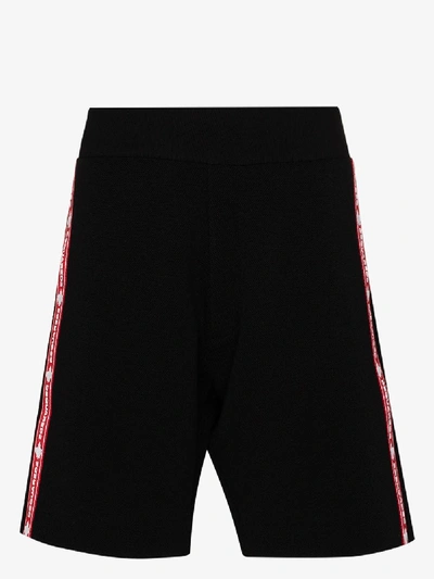 Shop Dsquared2 Logo Tape Wool Track Shorts In Black