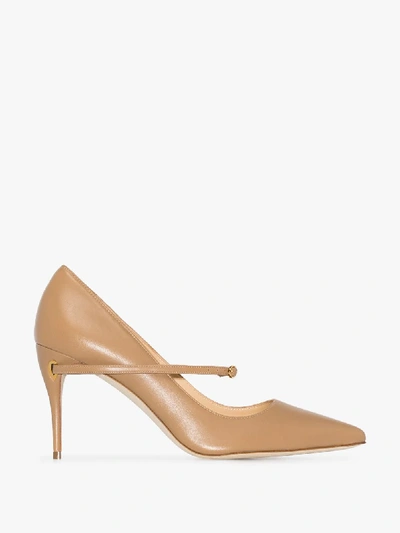 Shop Jennifer Chamandi 'lorenzo' Pumps, 85mm In Nude