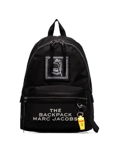 Shop Marc Jacobs Black Large Logo Backpack