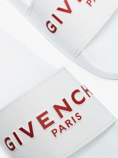 Shop Givenchy Paris Logo Slides In White