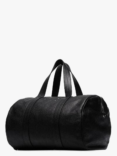 Shop Maison Margiela Black Leather Duffle Bag