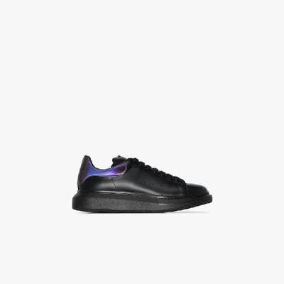 Shop Alexander Mcqueen Black Iridescent Oversized Sneakers