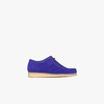 Shop Clarks Originals Purple Combi Wallabee Lace-up Shoes In Blue