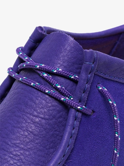 Shop Clarks Originals Purple Combi Wallabee Lace-up Shoes In Blue