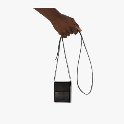 Shop Jil Sander Black Leather Cross Body Bag