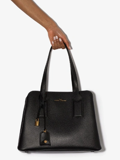 Shop Marc Jacobs Black Editor 38 Leather Shoulder Bag