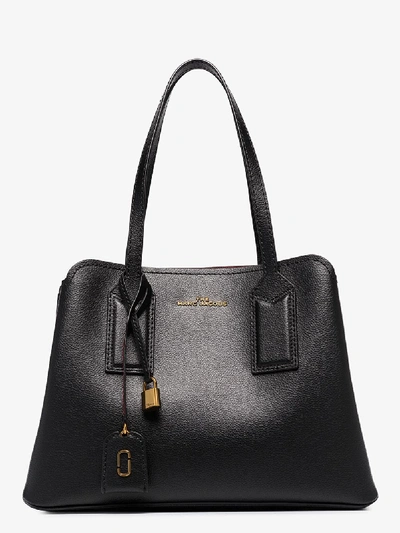 Shop Marc Jacobs Black Editor 38 Leather Shoulder Bag