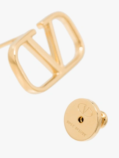 Shop Valentino Gold Tone Vlogo Signature Earrings