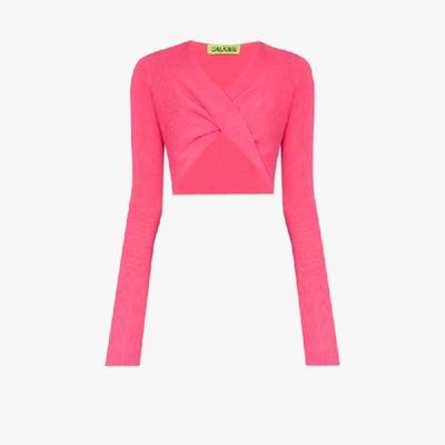 Shop Gauge81 Durham Cropped Cashmere Sweater In Pink