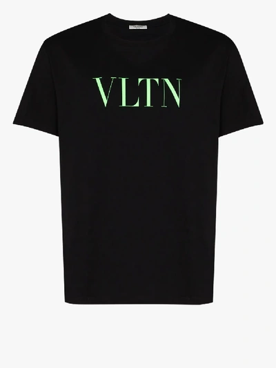 Shop Valentino Vltn Logo T-shirt In Black