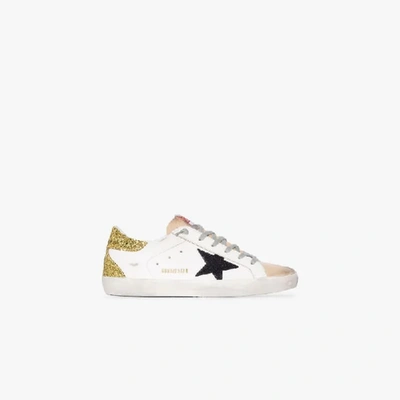 Shop Golden Goose Super-star Leather Sneakers In White