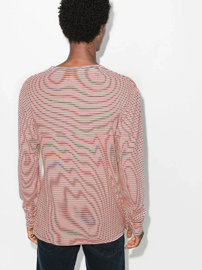 Shop 424 Striped Long Sleeve T-shirt In Multicolour