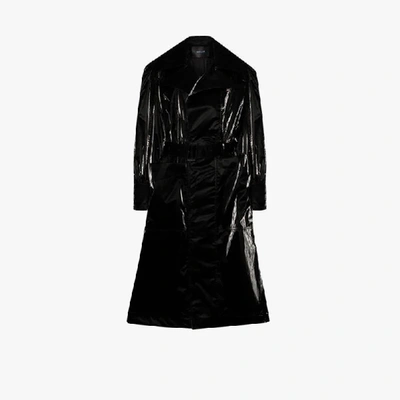 Shop Mugler Oversized Trench Coat In Black