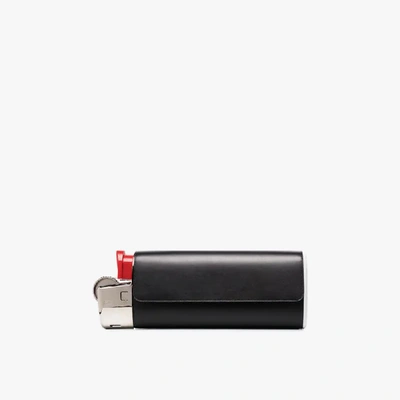 Shop Moschino Black Lighter Leather Clutch Bag