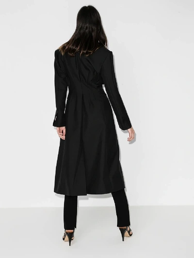 Shop Anouki Black Asymmetric Wool Coat