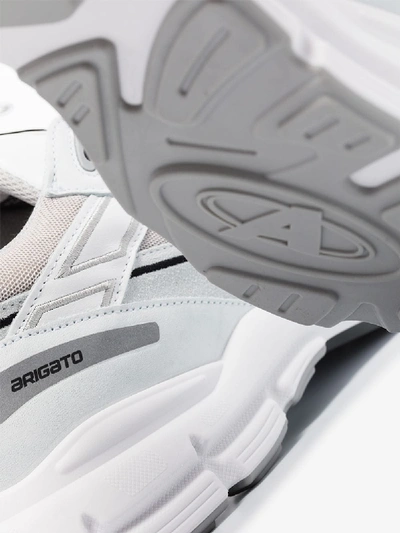 Shop Axel Arigato White Marathon Runner Leather Sneakers