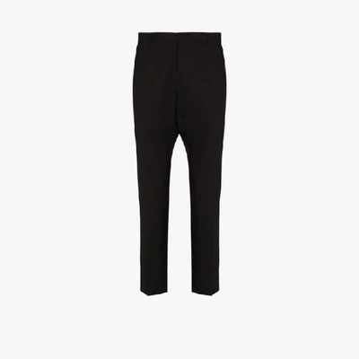 Shop Valentino Side Stripe Tailored Trousers In Black