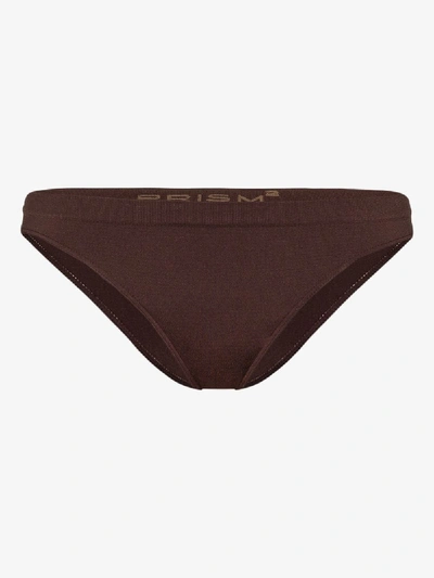 Shop Prism Evolve Low Waist Briefs In Brown